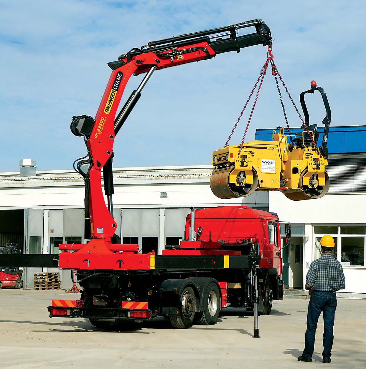 Sample of industrial vehicle loading crane over 10 tonnes
